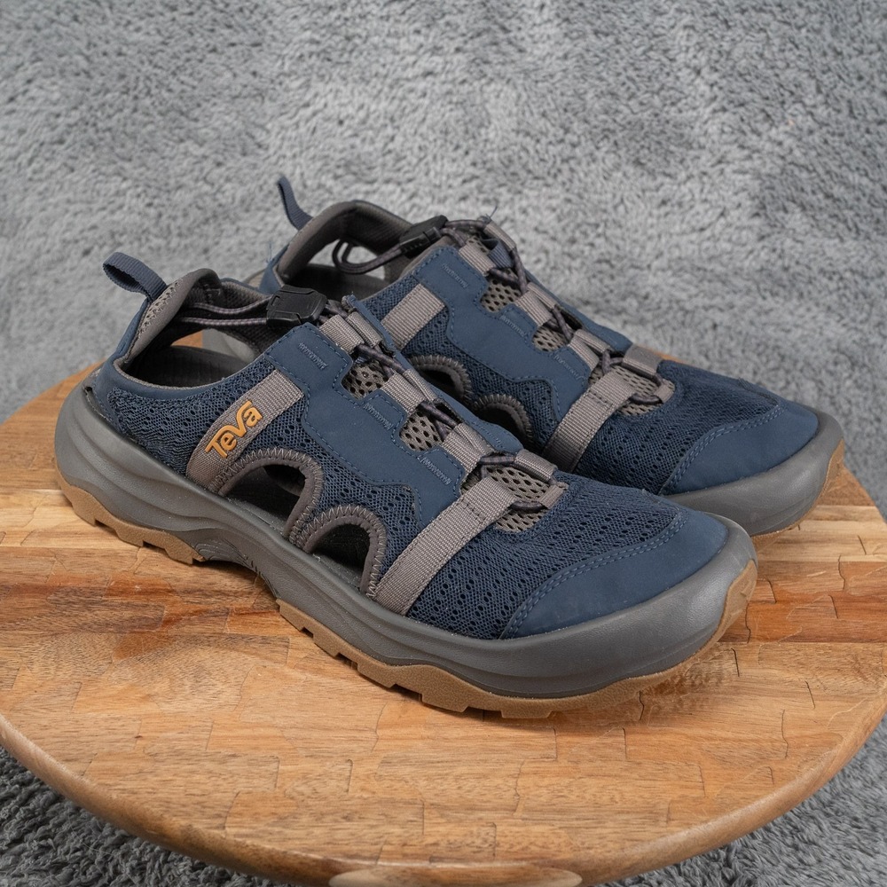 Teva Outflow CT Water Sandal Men Blue Size 9 Gray Shoe Mood Indigo